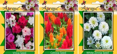 Airex Vinca, Celosia, and White Zinnia Seed(20 per packet)