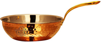 

Taluka Stainless Steel Copper Fry Pan Tadka Pan Capacity :- 300 ML Cooking Dishes Hom Fry Pan 15 cm diameter(Copper, Induction Bottom), Brown