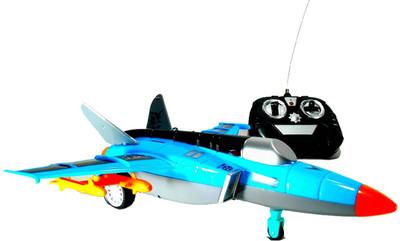 HALO NATION MIG 25 R/C Fighter Plane - Runs On Floor With Remote Control(Blue)