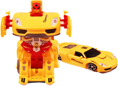 

SKY MODEL Multi Functional-1 Key Transformer Wall Climber Car RC Car(Yellow)