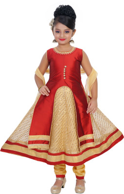 

Saarah Self Design Kurta & Churidar(Stitched, Brown