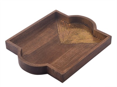 

Store Indya Store Indya Hand Carved Wooden Tray Serveware Kitchen Accessories Bowl Tray Serving Set(Pack of 1)