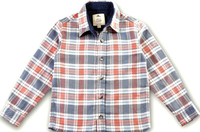 

Cherry Crumble California Boys Checkered Casual Blue, Orange Shirt, Sunset orange check