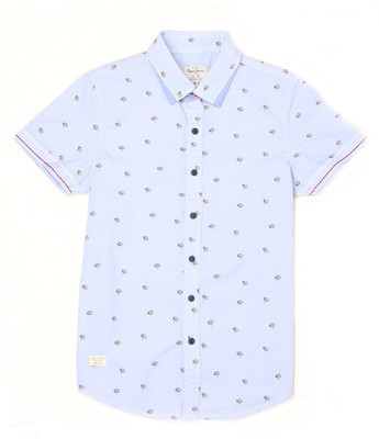 

Pepe Jeans Boys Printed Casual Blue Shirt, Sky blue