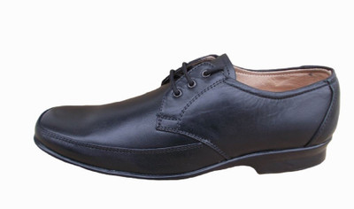 

Port Men's Black Leather Shoes For Men(Black