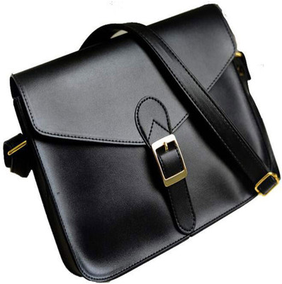 

TiQ Girls Formal Black PU Sling Bag