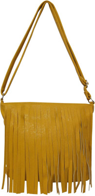 

Glorious Girls Evening/Party Yellow PU Sling Bag