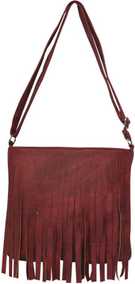 

Glorious Girls Evening/Party Maroon PU Sling Bag