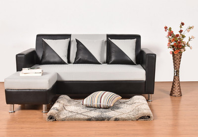 

Furny Oreo L Leatherette 3 Seater Sofa(Finish Color - Black)