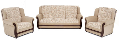 

Furnicity Fabric 3 + 1 + 1 Beige Sofa Set