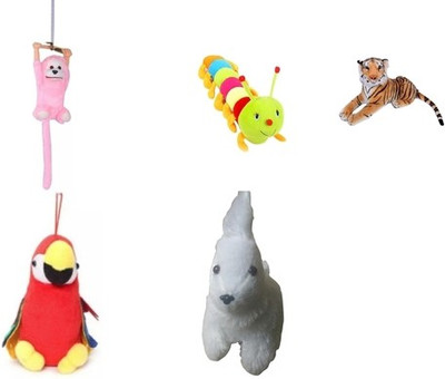 

Ansh Soft Toy Animal Set(Caterpiller,Tiger,Parrot,Rabbit & Hanging Monkey) - 50 cm(Multicolor)
