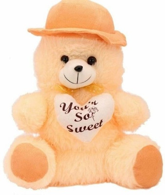 

Ansh Soft Toy cute Beige cap Teddy - 30 cm(Beige)