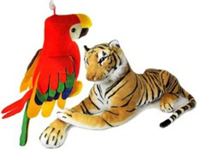 

Ansh Soft Toy Animal Combo(Parrot & Tiger) - 20 cm(Multicolor)