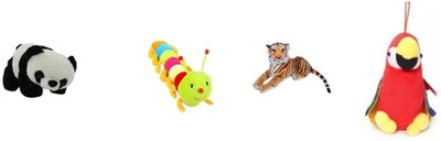 

Ansh Soft Toy Animal Set(Caterpiller,Tiger,Parrot & Panda) - 50 cm(Multicolor)