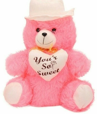 

Ansh Soft Toy cute pink cap Teddy - 30 cm(Pink)
