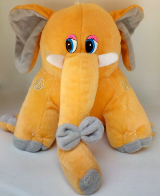 

Speoma Cute Stuffed Sitting Elephant Soft Toy for kids - 10 inch(Orange)