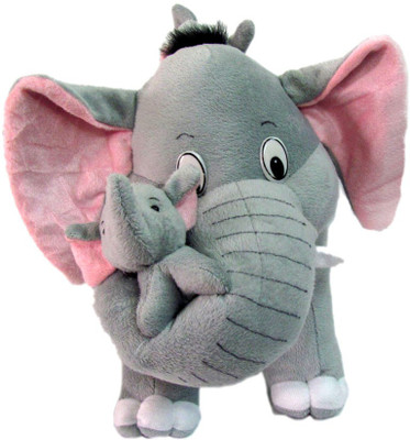 

Gifteria Grey Elephant with baby - 40 cm(Grey)