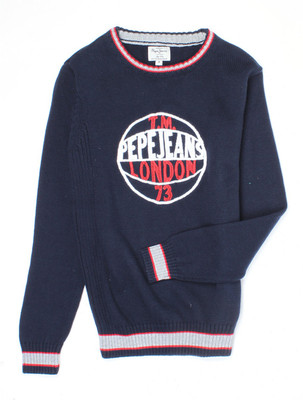 

Pepe Jeans Solid Round Neck Casual Boys Dark Blue Sweater, Navy