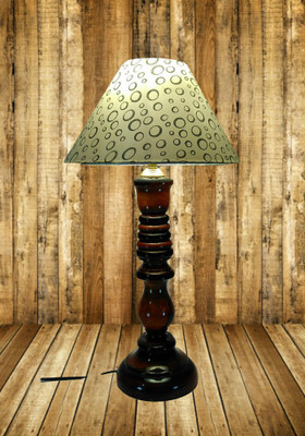 

Woodly Silver Circle Table Lamp(45 cm, White)