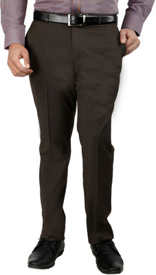 INSPIRE Slim Fit Men Brown Trousers