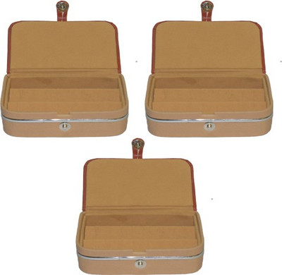 

Aadhya Ear ring folder pack of 3 Multipurpose Vanity Box(Brown)