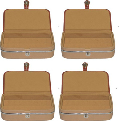 

Aadhya Ear ring folder pack of 4 Multipurpose Vanity Box(Brown)