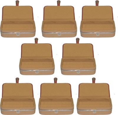 

Aadhya Ear ring folder pack of 8 Multipurpose Vanity Box(Brown)
