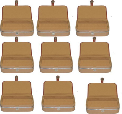 

Aadhya Ear ring folder pack of 9 Multipurpose Vanity Box(Brown)