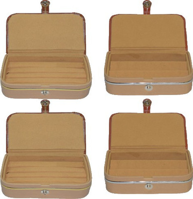 

Aadhya Combo of 2 ring and 2 earring folders Multipurpose Vanity Box(Brown)