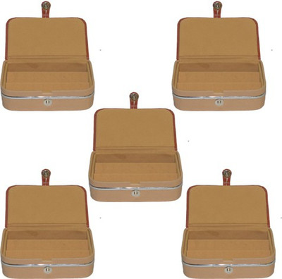 

Aadhya Ear ring folder pack of 5 Multipurpose Vanity Box(Brown)