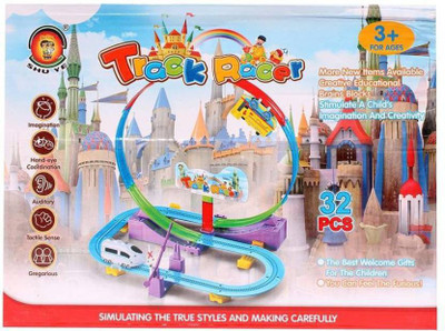 

ESIRKAR Track Racer 32 Pcs Train Set(Multicolor)