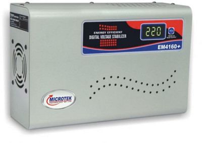 Microtek EM4160+ Digital Display For AC upto 1.5Ton 160V 285V Voltage Stabilizer Grey