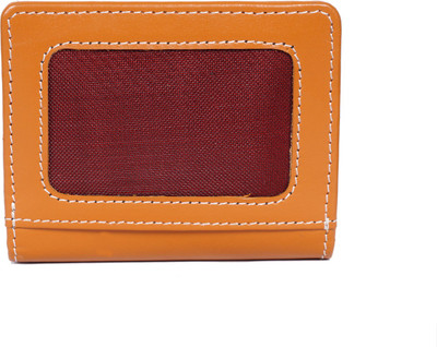 

l'ange Men Multicolor Genuine Leather Wallet(6 Card Slots), Orange