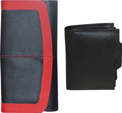 

Style 98 Men Black, Red Genuine Leather Wallet(5 Card Slots)