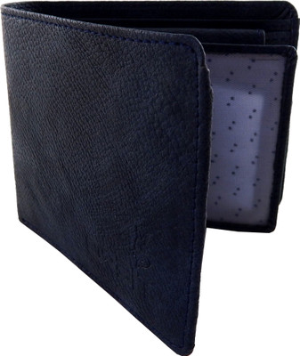

Orbit Men Blue Genuine Leather, Fabric Wallet(5 Card Slots)