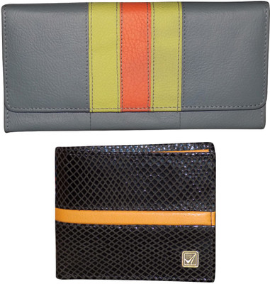 

Style 98 Men Black, Grey, Yellow Genuine Leather Wallet(4 Card Slots)