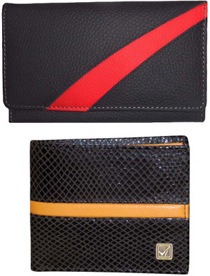 

Style 98 Men Black, Red, Yellow Genuine Leather Wallet(4 Card Slots)