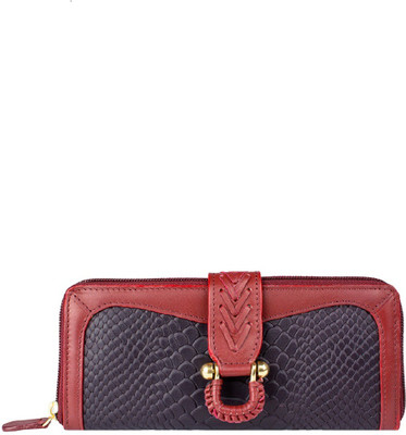 

Hidesign Women Brown Genuine Leather Wallet(8 Card Slots), Aubergine