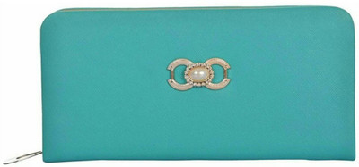 

Uno Covers Girls Casual, Formal, Evening/Party Green Fabric Wallet(7 Card Slots), Aqua green