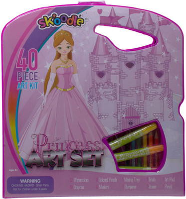

SKOODLE Kids drawing 40 Pieces Princess Coloring Kit Art Set