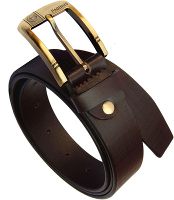 

Fashius Men Brown Genuine Leather Belt, Brown-02