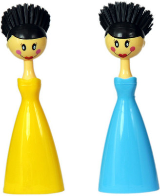 

FullHouz Plastic Wet and Dry Brush(Multicolor, Pack of 2)