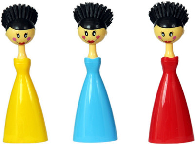 

FullHouz Plastic Wet and Dry Brush(Multicolor, Pack of 3)