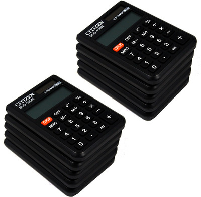 

Citizen |Pack of 10| SLD-100N Stealodeal |Pack of 10| SLD-100N Basic Calculator(8 Digit)