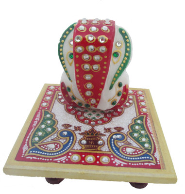 

AnsuyaEnterprises Marble All Purpose Chowki(Multicolor)