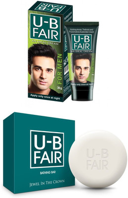 

U-B Fair Face Cream & Premium Bathing Soap For Men(Set of 2)