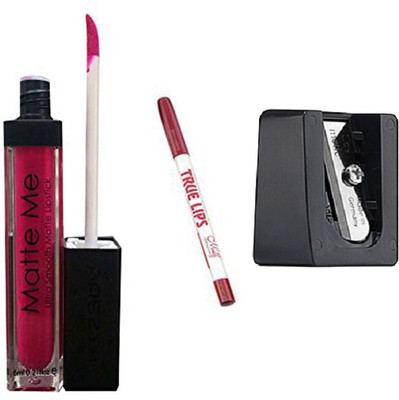 

Blushia Matte Me Liquid Lipstick+ 1 Lip Pencil+ 1 Sharpener(Set of 3)