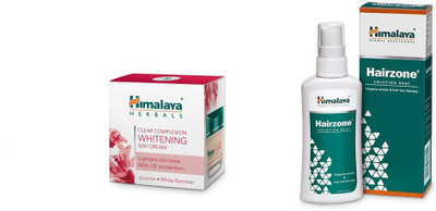 

Himalaya CLEAR COMPLEXION WHITENING DAY CREAM 50g with hairzone 60 ml(Set of)