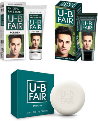 U-B Fair Premium Combo Of Cream, Soap & Face Wash(Set of 3)