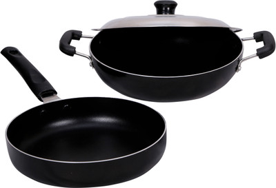 

KG Star Cookware Set(Aluminium, 3 - Piece), Black